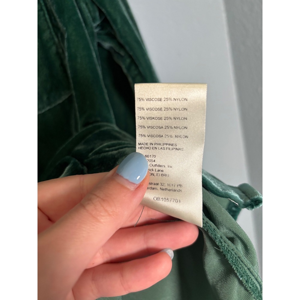 Pilcro Anthropologie Green Velvet Relaxed Button Down Hadley Shirt Small - Picture 10 of 10